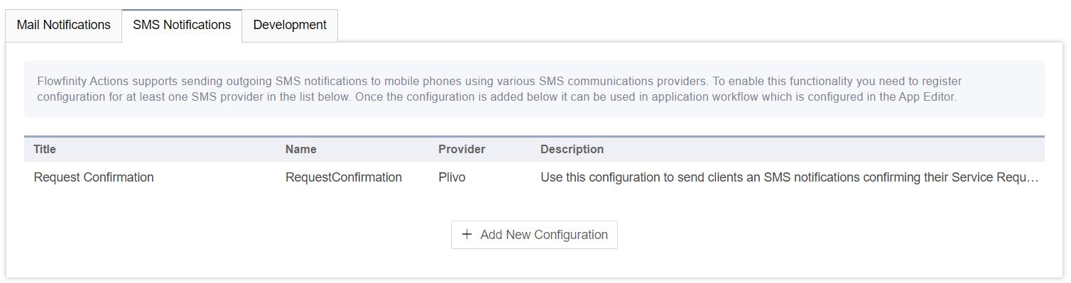 Flowfinity - SMS Configuration