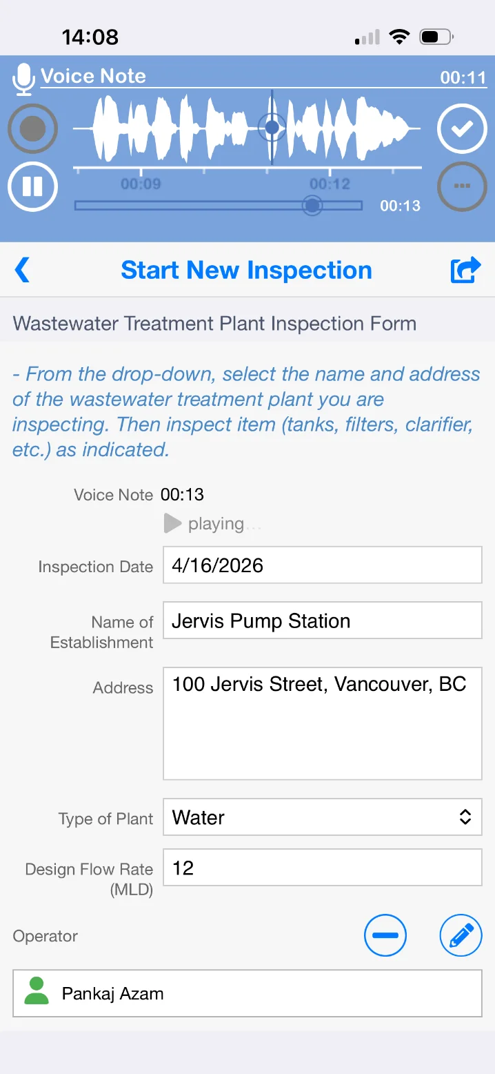 Flowfinity inspection app