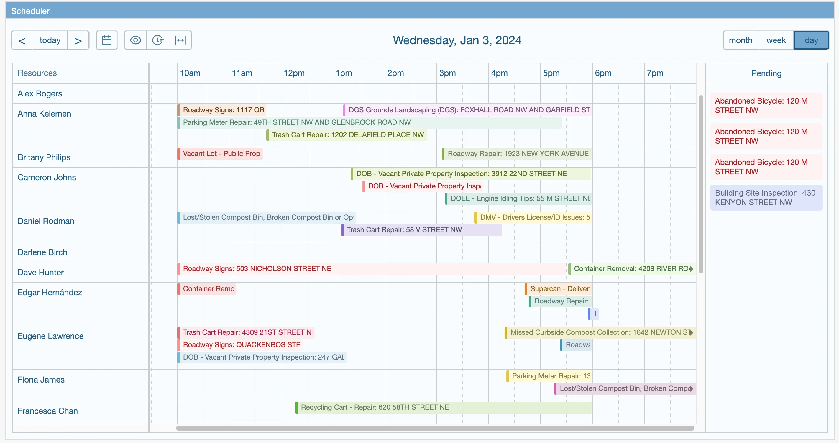 real-time information from the field