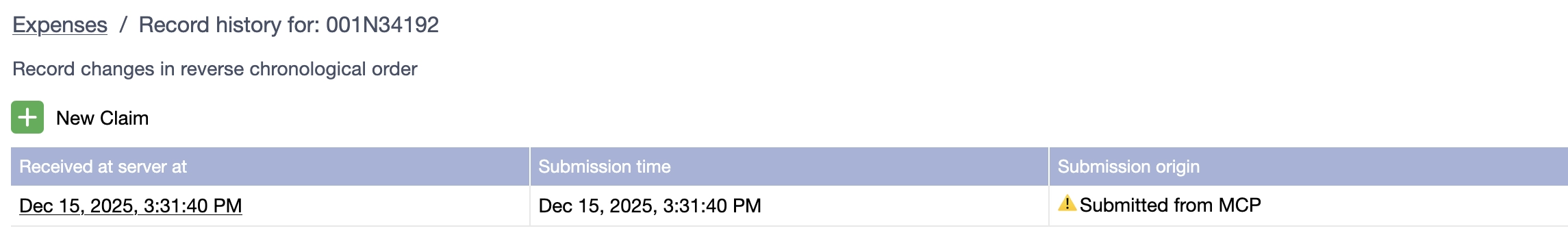 Flowfinity - MCP record history audit