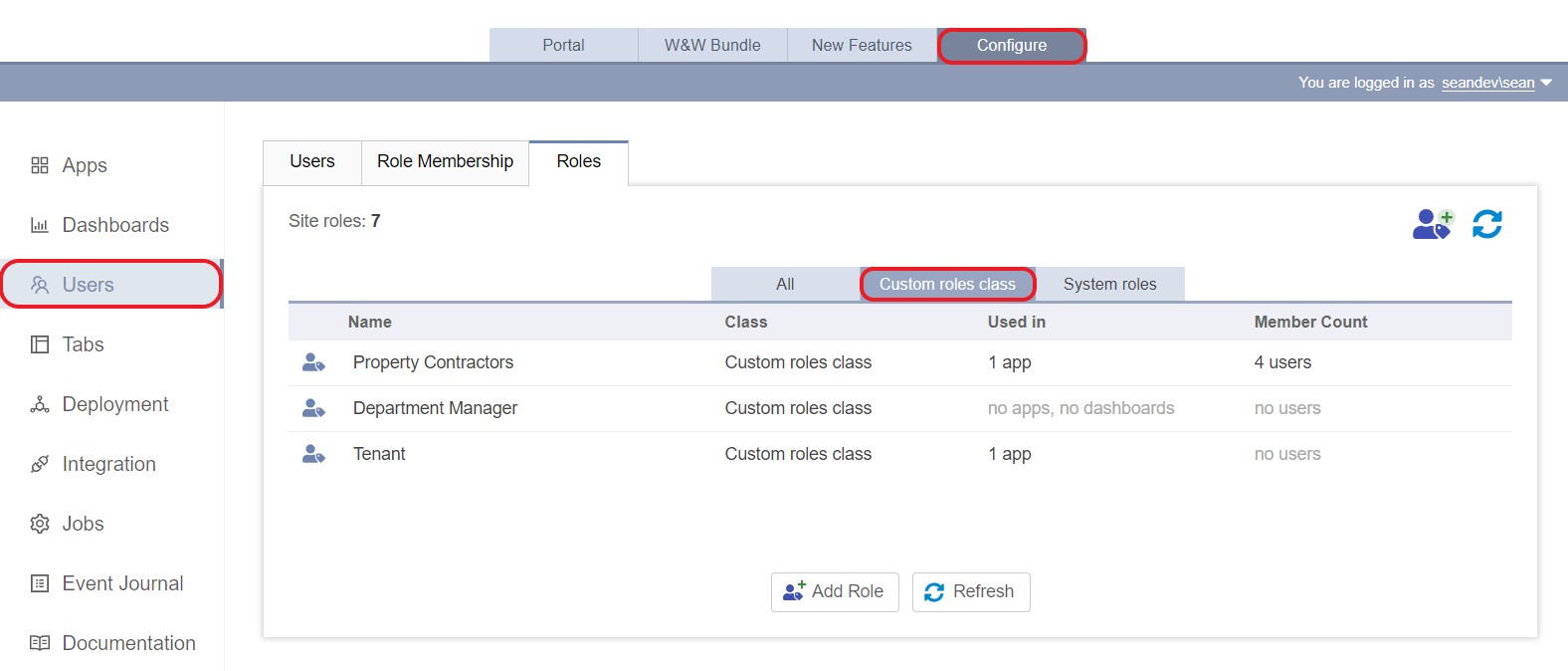 Create a token access management apps