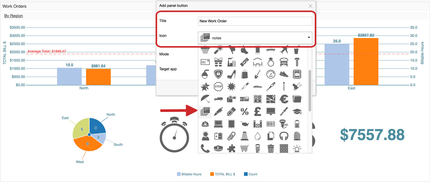 Flowfinity - Buttons in dashboards