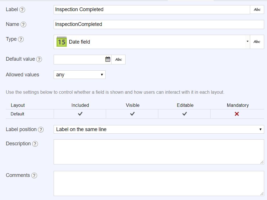 Flowfinity - Prefill date fields