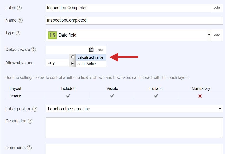 Flowfinity - Prefill date fields