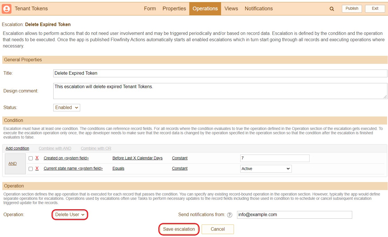 Set an automatic expiration date for tokens