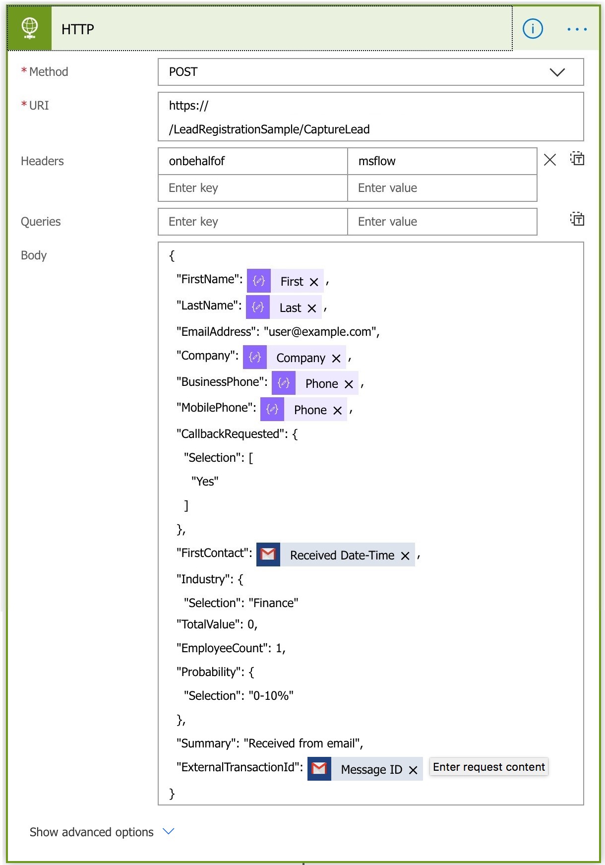 Flowfinity - Using REST to submit records to Flowfinity using Power Automate