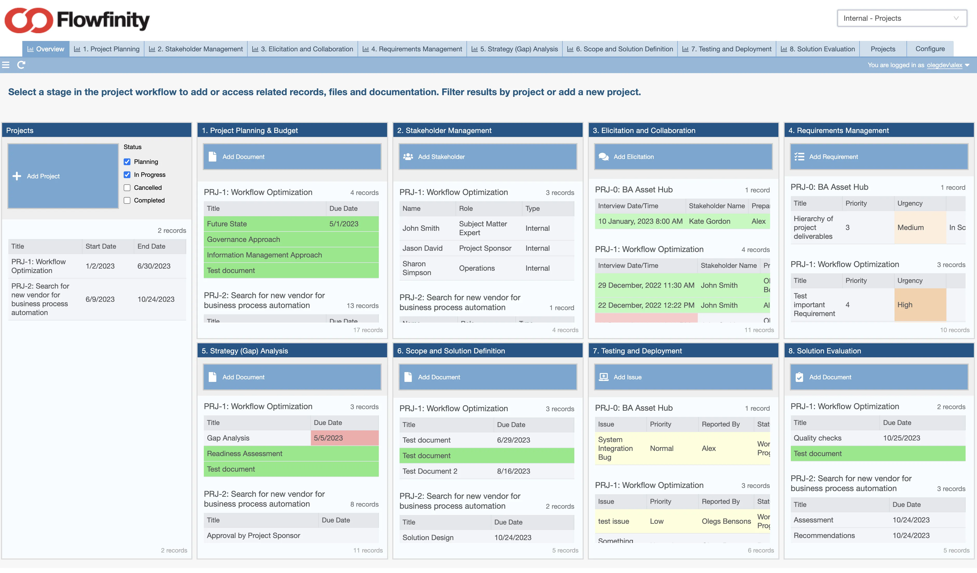 Project Management Dashboard